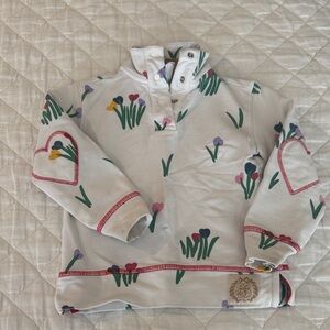 The Beaufort Bonnet Company Kids Floral Sweatshirt - White and Multicolor
